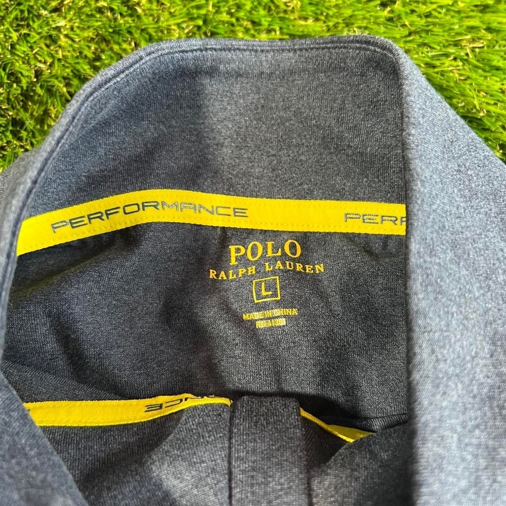 Polo Ralph Lauren Performance 1/4 Zip Pullover Large Navy Blue Active Shirt - Picture 3 of 7